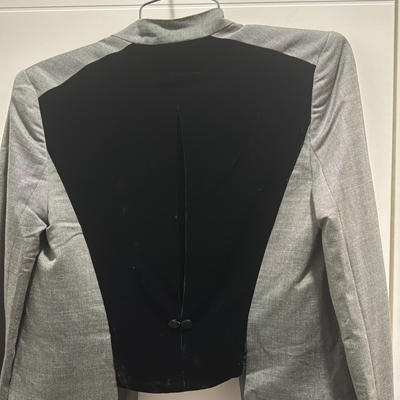 Alexander Wang Gray blazer. With black velvet back - Picture 7 of 8